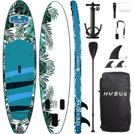 Надувна SUP-дошка HYSUM 10'x30''x6'' з аксесуарами: весло, плавці, ремінь, насос, рюкзак, ультралегка для початківців і професіоналів