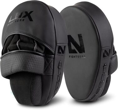 Накладки LNX Hand Paws Ultimat Focus Pads - матові чорні вигнуті, ідеально підходять для професійних рукавиць, тренувань, боксу, ММА і т.д.