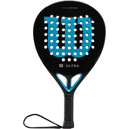 Ракетка Wilson Ultra Team V2 Padel, скловолокно/EVA, 366 г, чорна/синя, WR067011U2