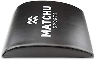 Мат для преса MATCHU, підтримка попереку, антиковзкий, 36x30x7 см, 500 г, піна/штучна шкіра, чорний/білий