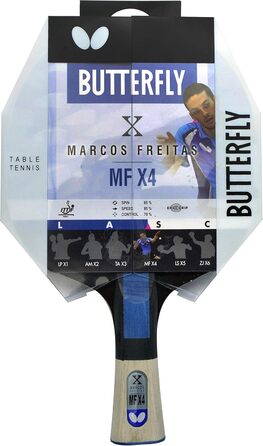 Ракетка для настільного тенісу Butterfly Adult Marcos Freitas Mfx4, чорна/червона, One Size