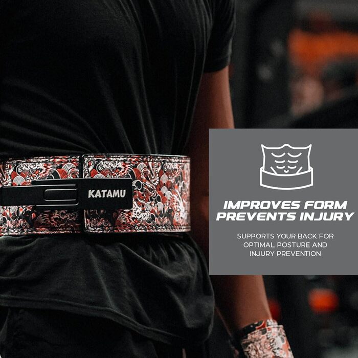 Японський пояс для важкої атлетики Samurai Premium з важільною пряжкою