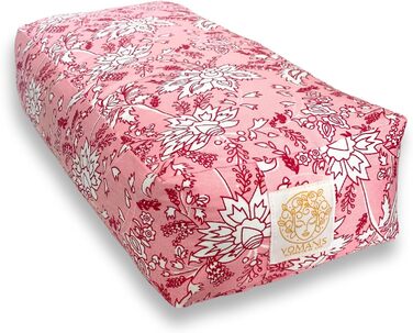 Подушка YOMANIS Balisa Travel Bolster Cushion 40x18x10см для йоги та медитації, наповнена бавовною, тверда та стабільна, сертифікована Social&Fair Natural & Organic Cotton Oeko-Tex. Ідеально підходить для йоги в дорозі Blossom Pink