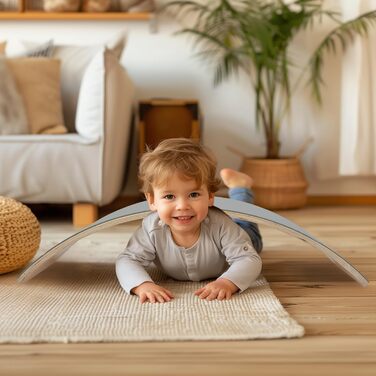 Дерев'яна балансувальна дошка для дітей з фетром, антиковзна, Montessori, для дому, іграшка для розвитку координації, від 3 років, 83x30x1,5 см, натуральне дерево