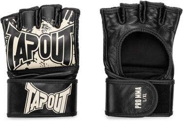 Рукавички Tapout MMA Pro Fight, чорні/екрю, розмір L, 960005