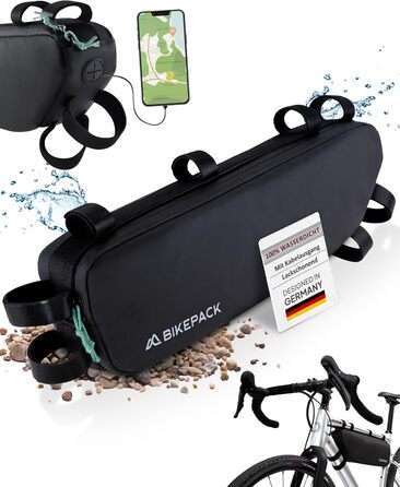 Велосипедна сумка на раму BIKEPACK для шосейних і гірських велосипедів, преміум якості, верхня сумка для байкпакінгу