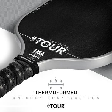 Професійні ракетки для піклболу Franklin Sports FS Tour із сирого вуглецевого волокна T700, затверджені USA Pickleball, цілісний корпус, епоксидне покриття, моделі Dynasty і Tempo, 14/16 мм, сірий, синій, рожевий