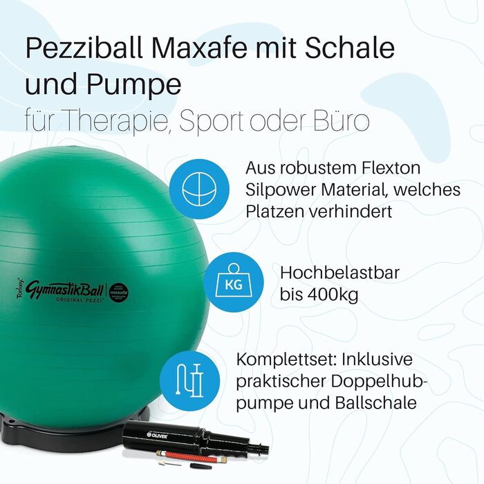 М'яч Pezzi MAXAFE 42 з Ball Bowl & Pump (75 см, Перлинно-Білий)