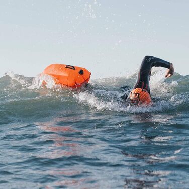 Буй для плавання Buddyswim 20 л і шапочка, водонепроникна, помаранчева