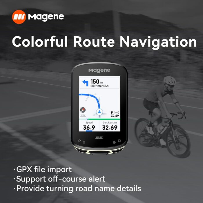 Велокомп'ютер Magene C506SE, кольоровий дисплей 2.4', GPS, WiFi, Bluetooth