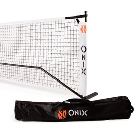 Сітка для вправ Onix Pickleball 2-в-1 з сумкою на колесах, білий