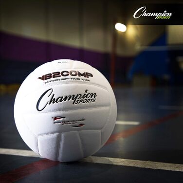 Офіційний волейбольний м'яч Champion Sports VB зі штучної шкіри - кілька кольорів сірий/синій/білий