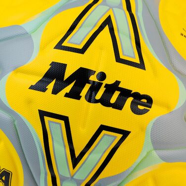 Професійний футбольний м'яч Mitre Delta Max, розмір 5, унісекс, білий/помаранчевий/зелений/золотий, флуоресцентний жовтий