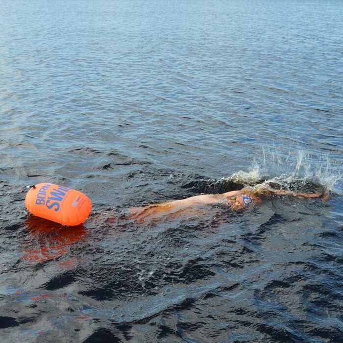 Буй буксирувальний унісекс BornToSwim, захисний помаранчевий (28x49 см)