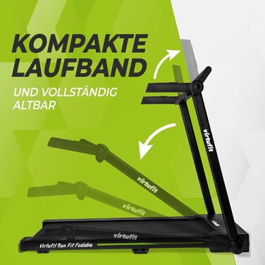 Складана бігова доріжка Run Fit для дому з нахилом, 150 кг, Walking Pad