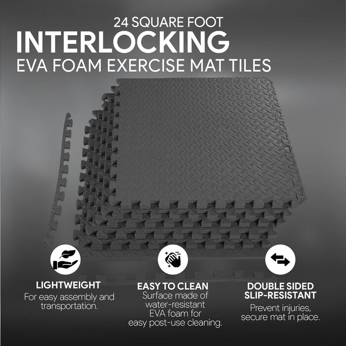 Покриття для підлоги Balancefrom EVA, пазлові килимки для спорту, MMA, гімнастики та домашнього спортзалу
