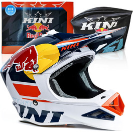 Чоловічий мотокросовий шолом Kini Red Bull, преміум, сертифікований для перегонів, крос, ендуро, даунхіл, підходить для окулярів