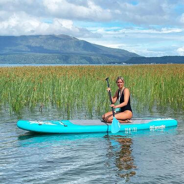 Надувна SUP-дошка 10’6 x 33” x 6” з рюкзаком, насосом, нековзким покриттям, чохлом для телефону, ультралегка дошка для веслування стоячи для дорослих