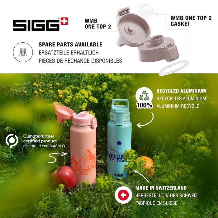 SIGG Алюмінієва пляшка для напоїв з газом WMB ONE, герметична, легка, BPA-free, 0,75/1 л, для туризму та спорту