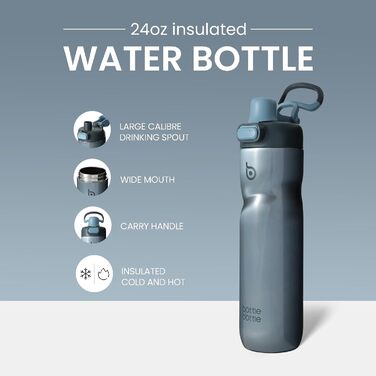 Термобутилка BOTTLE BOTTLE 680 мл з ручкою і клапаном, спортивна, герметична, для велосипеда, подорожей, синя