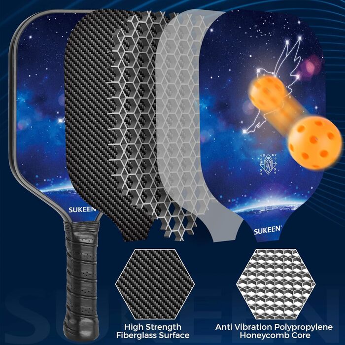 Набір Sukeen Pickleball, 2 шт. Зоряне небо, з сумкою для перенесення