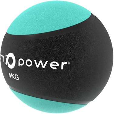 Медичний м'яч RPM Power 4 кг, зелений, гумовий, з нековзною ручкою для кросфіту, метання, стрибків, пліометрії