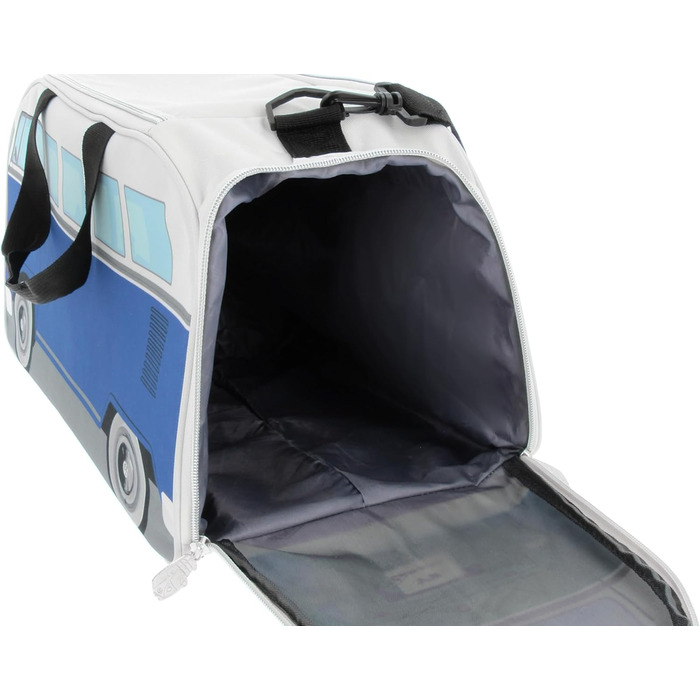 Сумка спортивна ретро T1 Bulli Bus Blue & Beige Small (50x25x26 см)