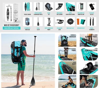 Надувна дошка для веслування Aqua Spirit SUP 2024 320x815см Повний комплект для переобладнання байдарки з веслом, рюкзаком, насосом та іншими аксесуарами Дорослі початківці/експерти Гарантія 2 роки (зелений)