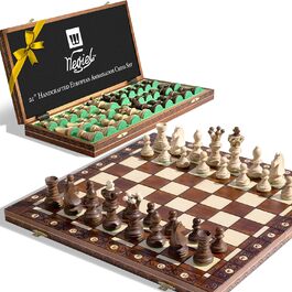 Велика шахова дошка EL GRANDE 54x54 см, фігури 110 мм