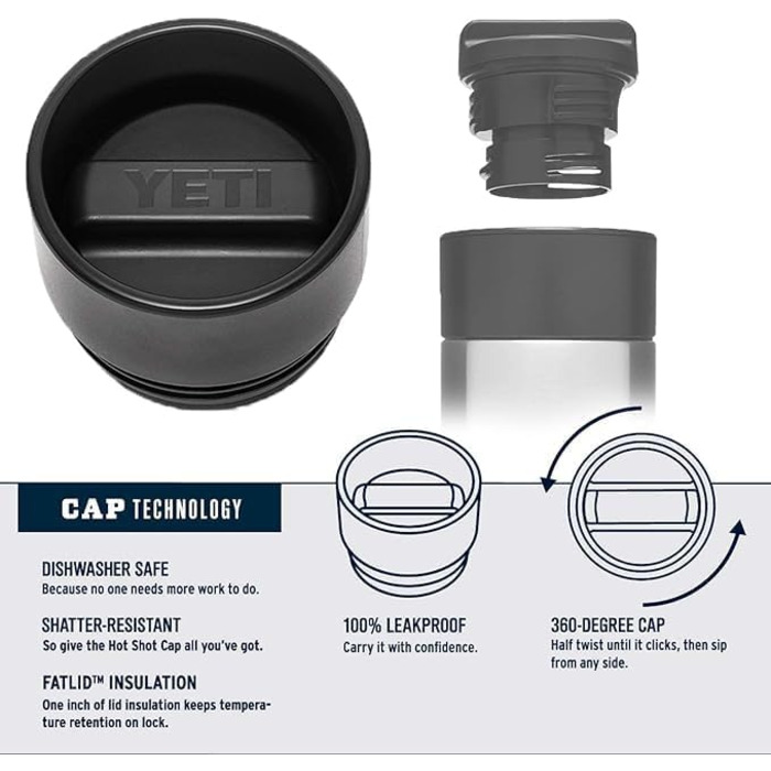 Термос YETI Rambler з кришкою Hotshot, 532 мл, бірюзовий
