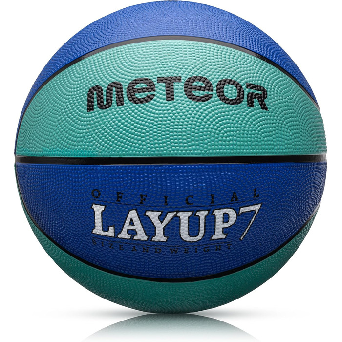 Дитячий міні-баскетбольний м'яч meteor Layup Розмір 5 6 7 ідеально підходить для дитячих рук юнаків від 4-8 років Ідеальний баскетбол для тренувань М'який баскетбол з чіпкою поверхнею (розмір 7 (чоловіки), синій)