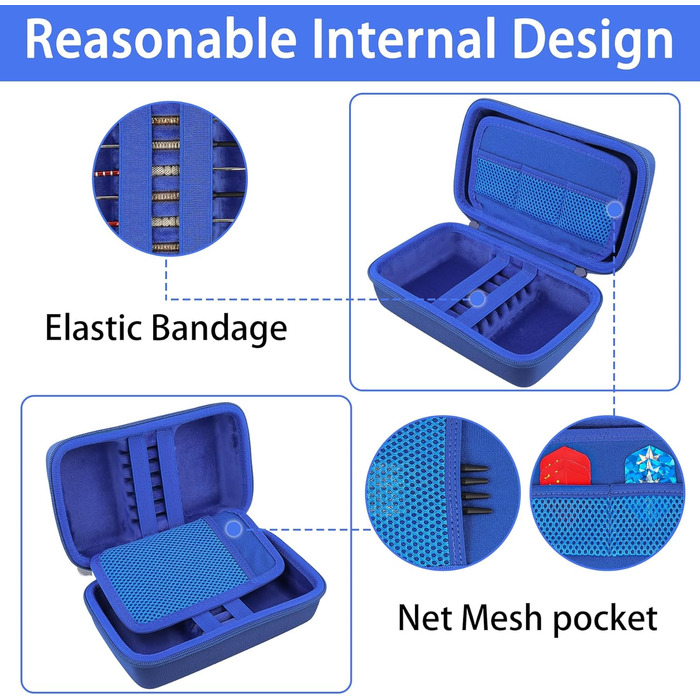 Чохол co2CREA EVA для дартсу на 12 дротиків, аксесуари, синій