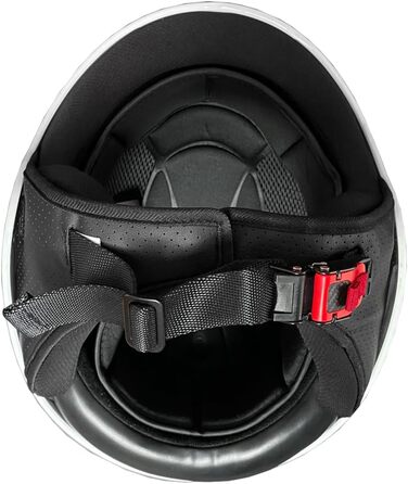 Мотошолом Jethelm RALLOX 229 Italia M з прозорим візором, білий глянець, для скутера і мотоцикла