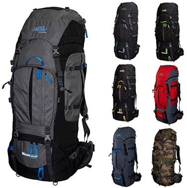 Туристичний рюкзак Tashev Outdoors Mount 100+20 л з дощовиком, фронтальне та верхнє завантаження, для жінок і чоловіків, виготовлений в ЄС