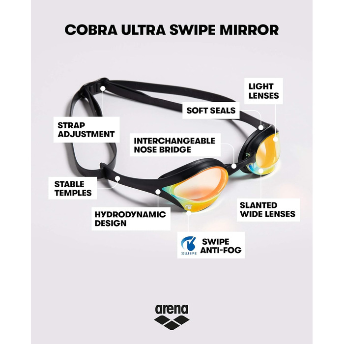 Окуляри ARENA Cobra Ultra Swipe різнокольорові, чохол, One size