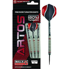 Професійний дартс Artos Steel Dart 80% вольфраму, 3 дротики, м'ятний, червоний, мідний, якісні льотні характеристики