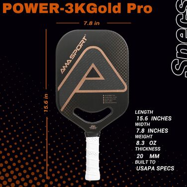 Ракетка для піклболу Pro Pickleball Paddle 2023 Lightt/Control/Power, схвалена США