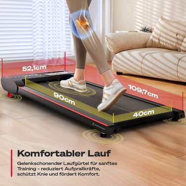 Бігова доріжка Sportstech Walking Pad до 6 км/год, ручний нахил 9%, дистанційне та додаткова керування, LCD-дисплей, крокомір, компактна, на колесах, до 120 кг
