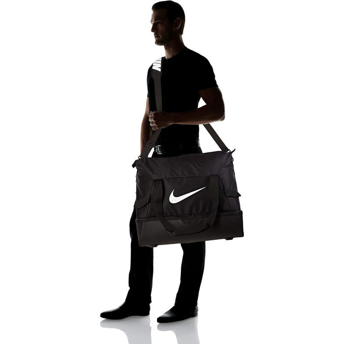 Спортивна сумка Nike Unisex Academy Team Hardcase, чорна/чорна/біла, 50 x 33 x 41 см (52 л)