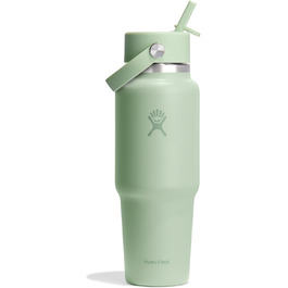 Термос-бутилка Hydro Flask 946 мл з вакуумною ізоляцією TempShield, нержавіюча сталь, герметична кришка з трубочкою, колір Aloe, для подорожей