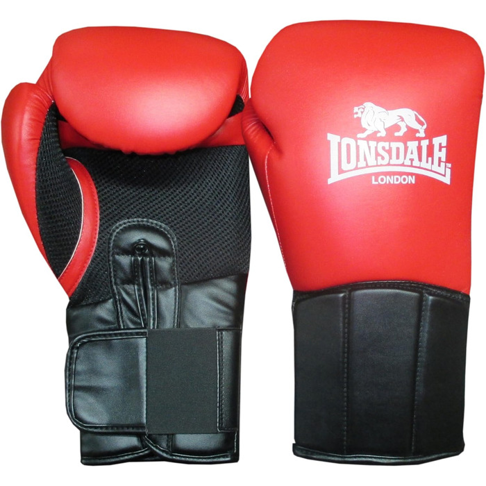 Боксерська рукавичка Lonsdale Performer 16 унцій Червоний/Чорний