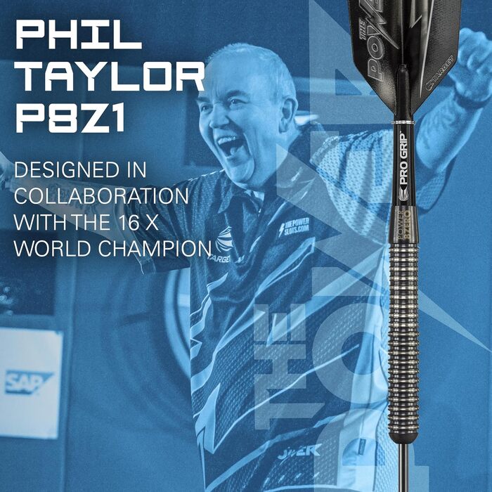 Набір дротиків Phil Taylor Power 8-Zero 80 вольфрам, 25 г