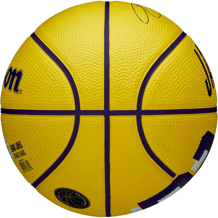 Баскетбол на відкритому повітрі WILSON NBA Player Icon - розмір 7 - 74,9 см і міні-розмір (3, Лос-Анджелес Лейкерс)