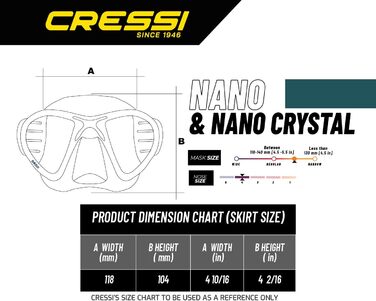 Окуляри Cressi Nano чоловічі (UNI, Blue Nery/Black)