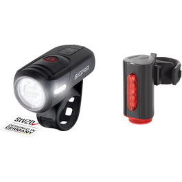 SIGMA Aura 45 – велосипедна LED фара 45 Люкс, передня, з акумулятором, 3 режими, водостійка, StVZO, заряджається через USB