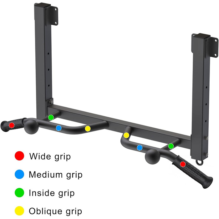 Багатофункціональний турнік Kipika з кріпленням на балках, 4 рівні регулювання висоти, багатокутна ручка, кріплення балки для підборіддя, обладнання для силових тренувань для тренувань у домашньому тренажерному залі
