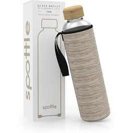 Скляна пляшка для води spottle 750 л з неопреновим чохлом, герметична, 500/750/1000 мл, багаторазова, для напоїв