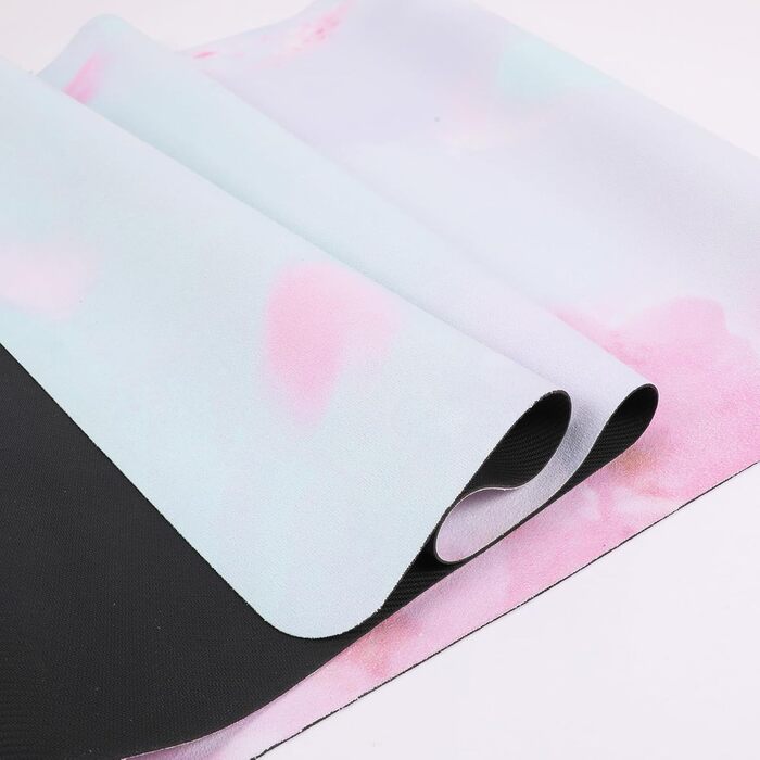 Килимок для йоги Hivexagon Складний 1,5 мм Dik, Rutshfest Travel Yoga Mat Cover Sweaty Absorbent Aund Holy Exercises Килимок для тренувань для йоги, пілатесу та фітнесу (синій)