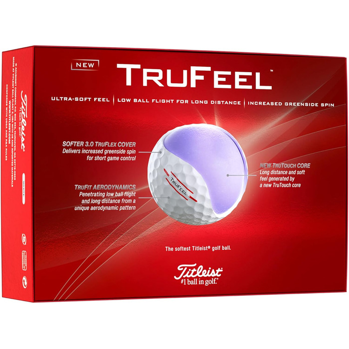 М'ячі Titleist TruFeel для гольфу, 12 шт.