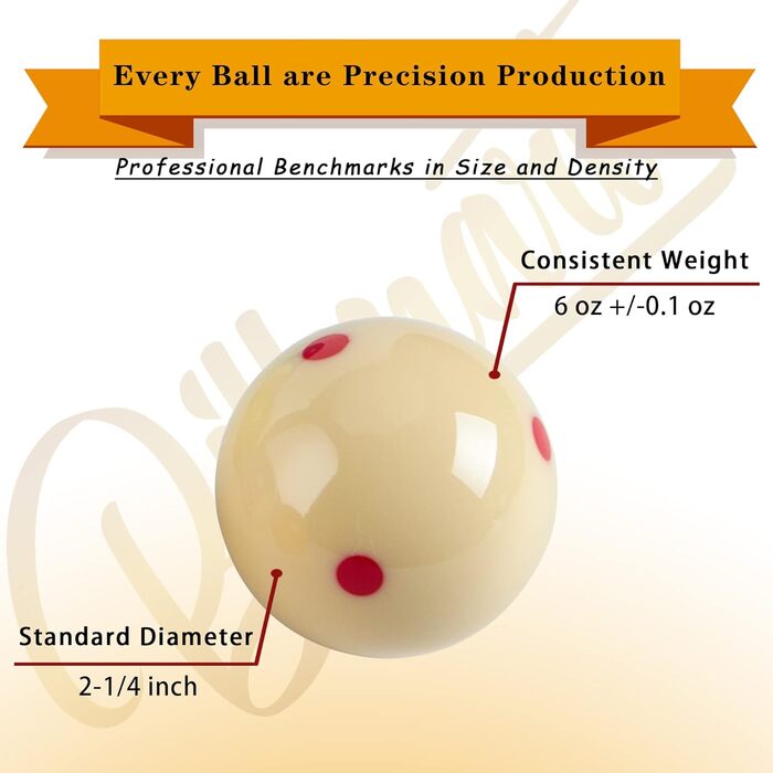 Більярдні кулі Аксесуари для більярдного столу 2-1/10,2 см Розмір правила 16 Більярдні кулі Більярдний набір (Преміум Яскравий)